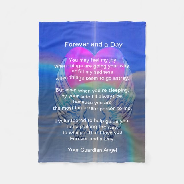 Cobertor De Velo Guardian Angel Heart and Love Blanket (Frente)