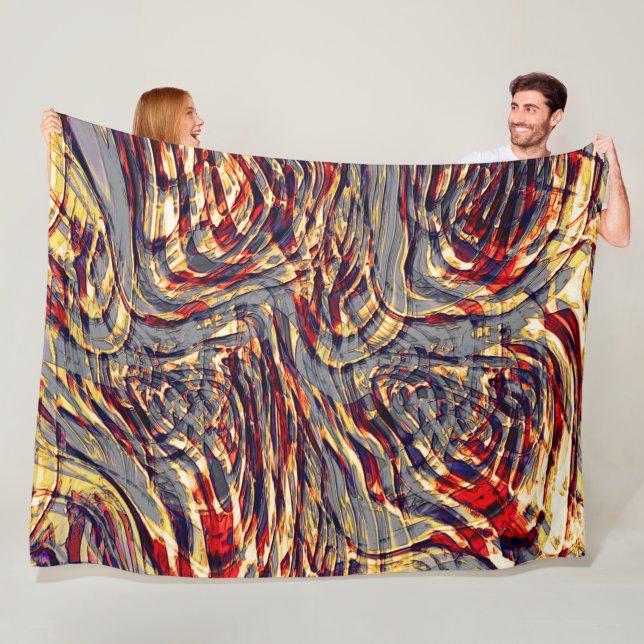 Cobertor De Velo Guerra às fitas laranja contra o vermelho, sobre a (In Situ)