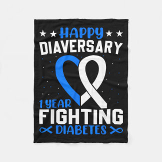 Cobertor De Velo Guerreiro da Diabetes - Feliz Diaversário Diabetes