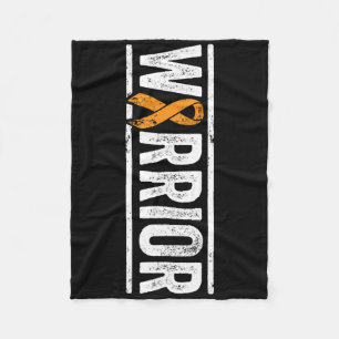 Cobertor De Velo Guerreiro da Leucemia - Cancer Vertical Laranja Aw