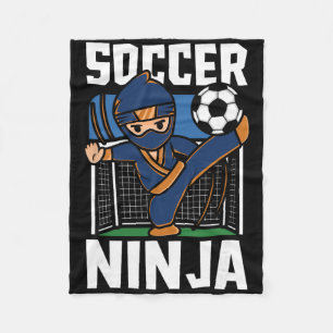 Cobertor De Velo Guerreiro Ninja de Futebol Engraçado Amante de Foo