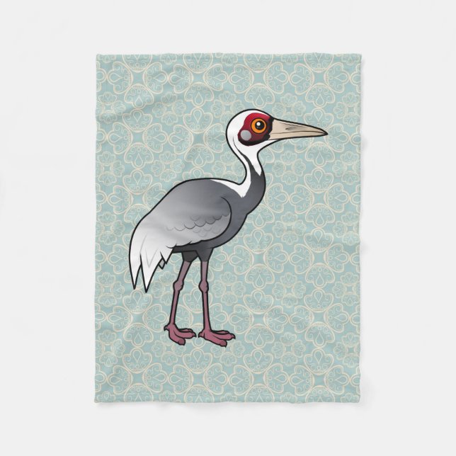 Cobertor De Velo Guindaste Branco-naped de Birdorable (Frente)