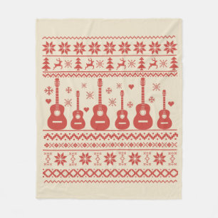 Cobertor De Velo Guitarra acústica de suéter de Natal feia