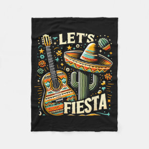 Cobertor De Velo Guitarra de Cacto do Cinco De Mayo Mexicano para H