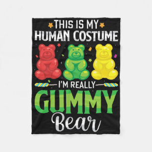 Cobertor De Velo Gummy Bear Meu Costume Humano Engraçado Doce Hallo