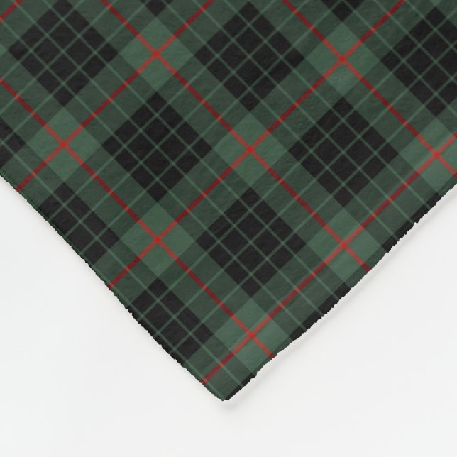 Cobertor De Velo Gunn Clan Dark Green e Black Tartan (Quina)