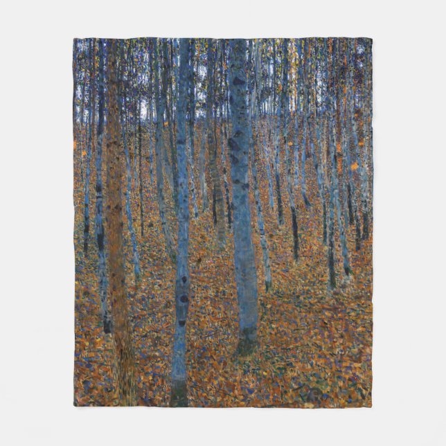 Cobertor De Velo Gustav Klimt - Beech Grove I (Frente)