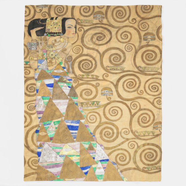 Cobertor De Velo Gustav Klimt - Expectativa, Frieze Stoclet (Frente)