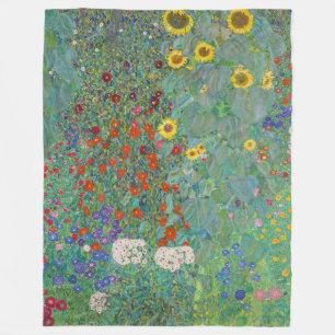 Cobertor De Velo Gustav Klimt - Jardim Rural com Girassóis