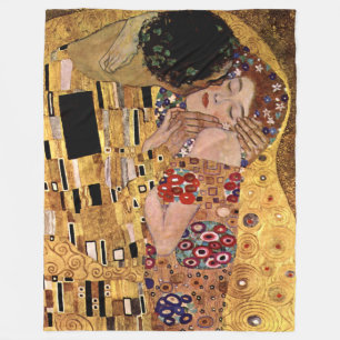 Cobertor De Velo Gustav Klimt: O Beijo (Detalhe)