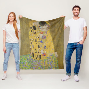 Cobertor De Velo Gustav Klimt O Beijo Pintura Clássica