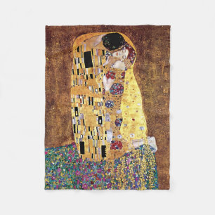 Cobertor De Velo Gustavo Klimt - o beijo - arte Nouveau do vintage