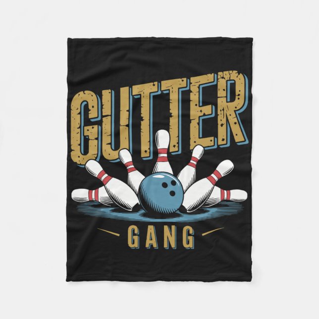 Cobertor De Velo Gutter Gang Bowling Funny Bowler 1  (Frente)