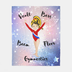 Cobertor De Velo Gym Star Black / Blonde, Hazel Eyes, Red Leotard