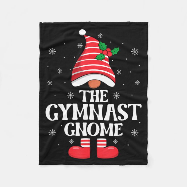 Cobertor De Velo Gymnast Gnome Christmas Family Matching Group Funn (Frente)