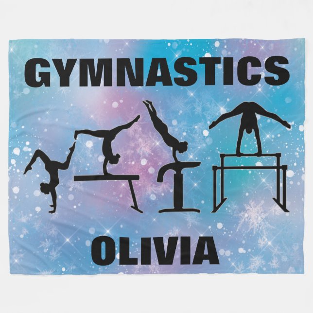 Cobertor De Velo Gymnastics Blue Glam   (Frente (Horizontal))