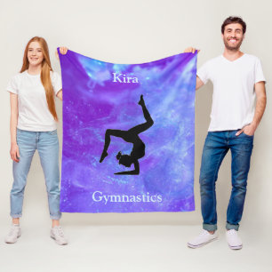 Cobertor De Velo Gymnastics Galaxy Fleece Blanket
