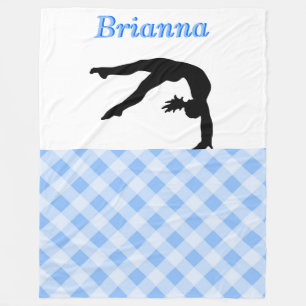 Cobertor De Velo Gymnastics Girl Blisful em Blue Personalised