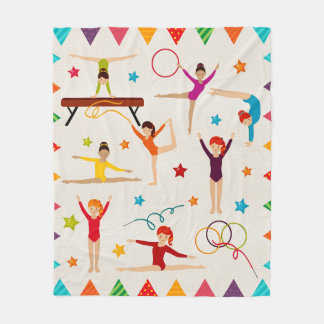Cobertor De Velo GYMNASTICS GIRL CLIpart QUILT