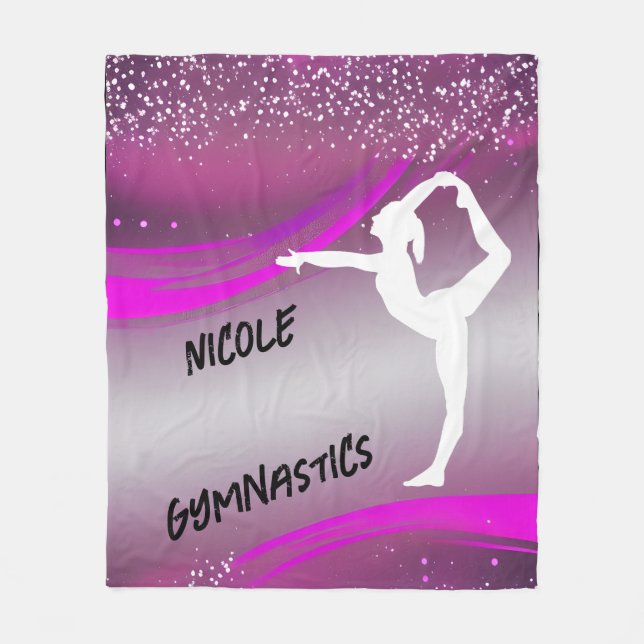 Cobertor De Velo Gymnastics Girl Personalized   (Frente)