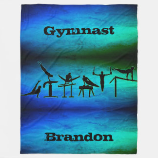Cobertor De Velo Gymnastics Gymnast Blanket com Nome
