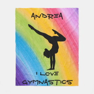 Cobertor De Velo Gymnastics Manipula O Arco-Íris Funky Sketch Font