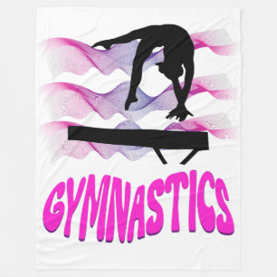 Cobertor De Velo Gymnastics Pink and Purple Balance Beam
