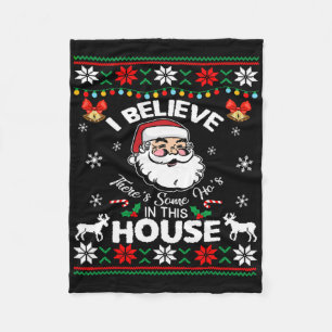 Cobertor De Velo Há alguns Hos nesta Casa Engraçado Papai Noel C