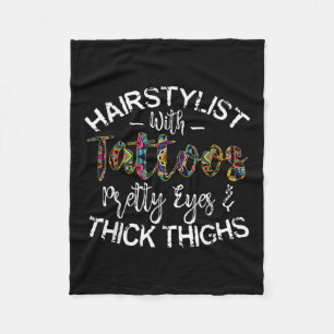 Cobertor De Velo Hairstylist Com Tatuagens Olhos Bonito E Espessa