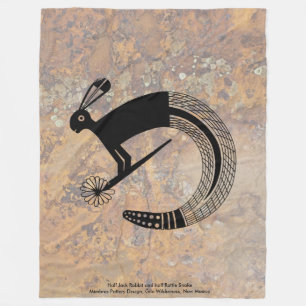 Cobertor De Velo Half Jack Rabbit e metade Rattle Cobra