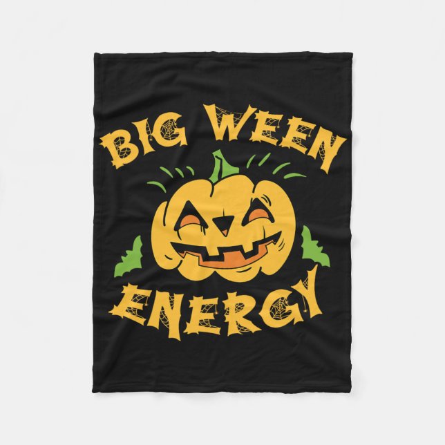 Cobertor De Velo Halloween Big Ween Costume Pumpkin Em Outubro T (Frente)