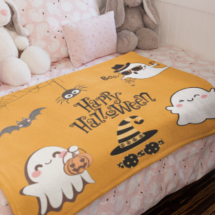 Cobertor De Velo Halloween bonito e assustador