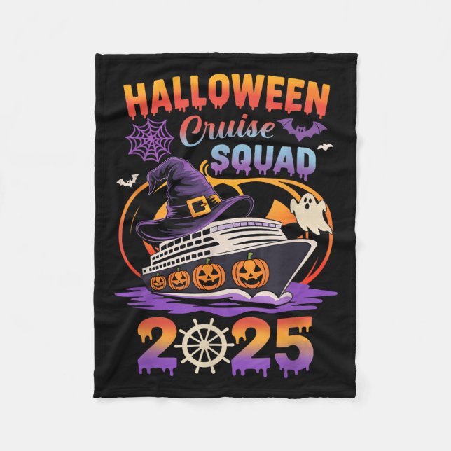 Cobertor De Velo Halloween Cruise Squad 2025 Matching Cruising Crew (Frente)