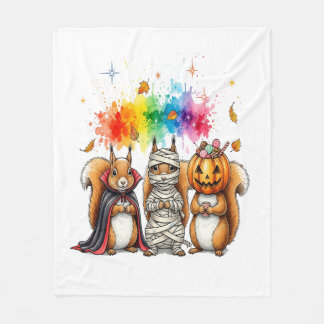 Cobertor De Velo Halloween Cute Squirrels Costume
