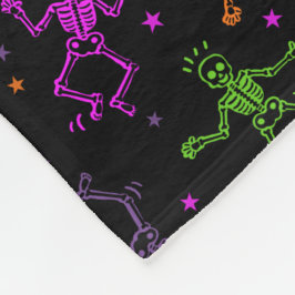 Cobertor De Velo Halloween Dancing Skeletons