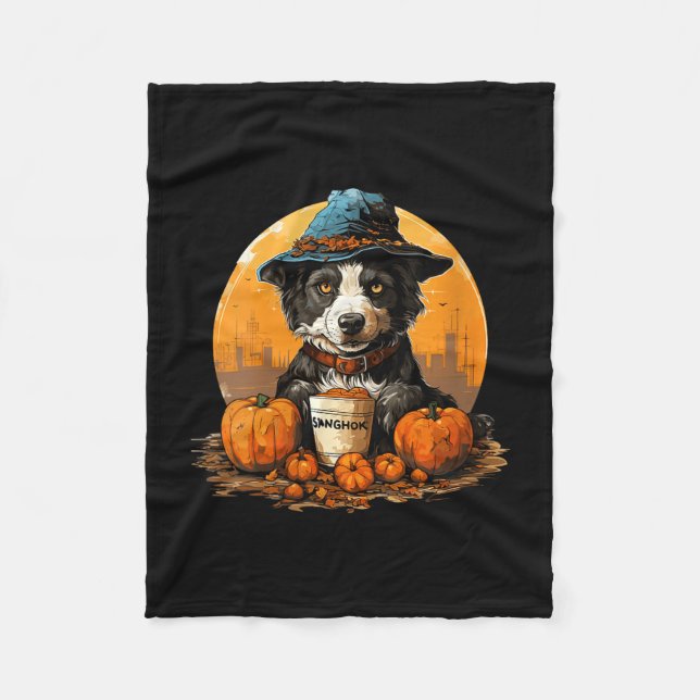 Cobertor De Velo Halloween de cachorro para mulheres  (Frente)