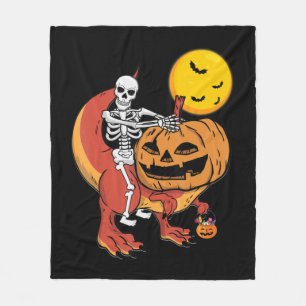 Cobertor De Velo Halloween Dinossaur Pumpkin T Rex Skeleton Boys To