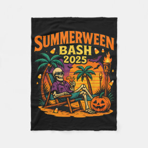 Cobertor De Velo Halloween do Skeleton Beach Party Sh 2025