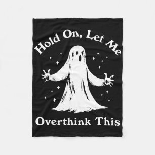 Cobertor De Velo Halloween Engraçado Fantasma Deixe-Me Pensar Sobre