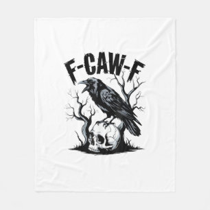 Cobertor De Velo Halloween F-Caw-F Pássaro Corvo Mulheres Homens Re