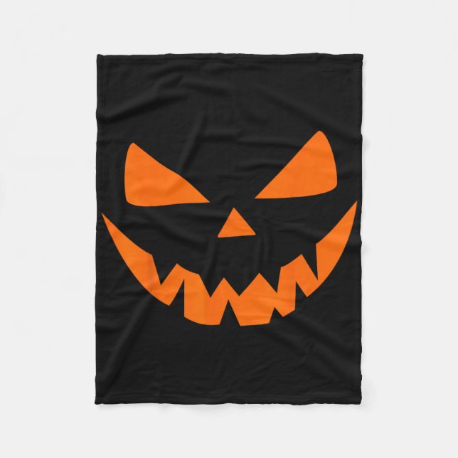 Cobertor De Velo Halloween Figurume Jack O'Lanterna Pumpkin Face Wo (Frente)