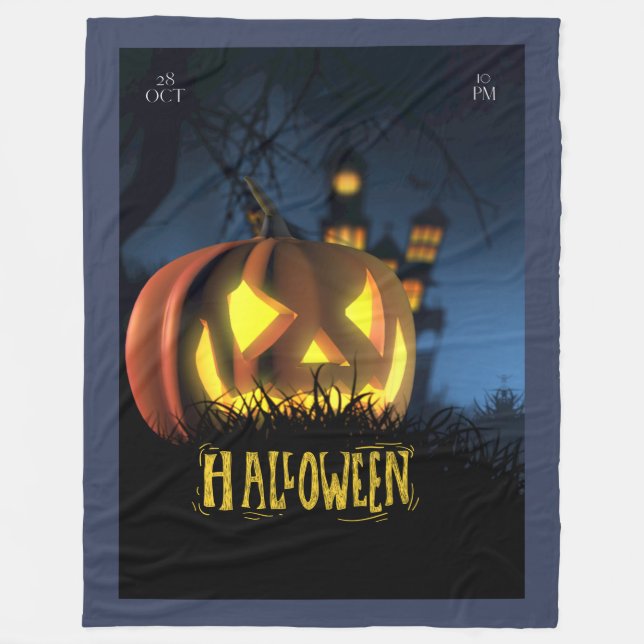 Cobertor De Velo Halloween Fleece Blankets  (Frente)