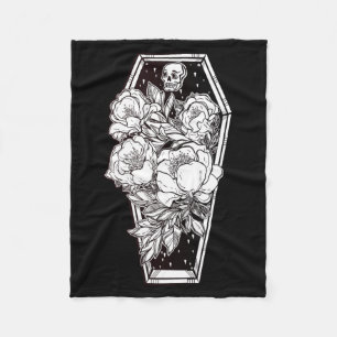 Cobertor De Velo Halloween Floral Assustador