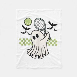 Cobertor De Velo Halloween Ghost Tênis Player Retro Spooky Season