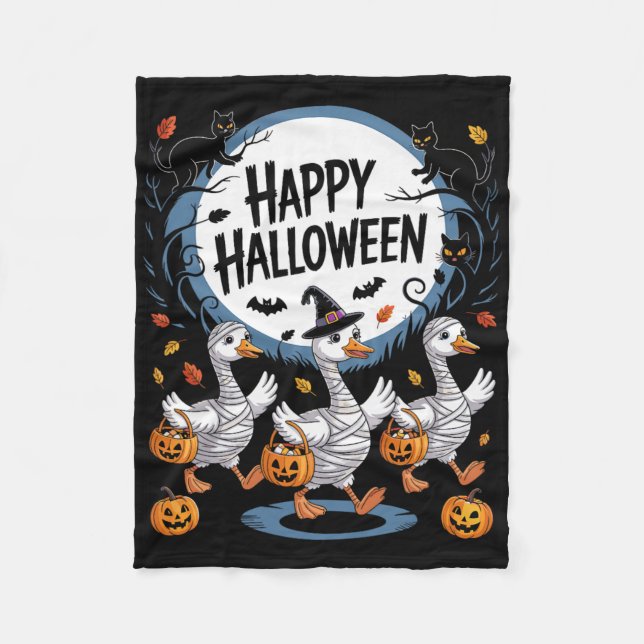 Cobertor De Velo Halloween Goose Happy Halobetween Goose (Frente)