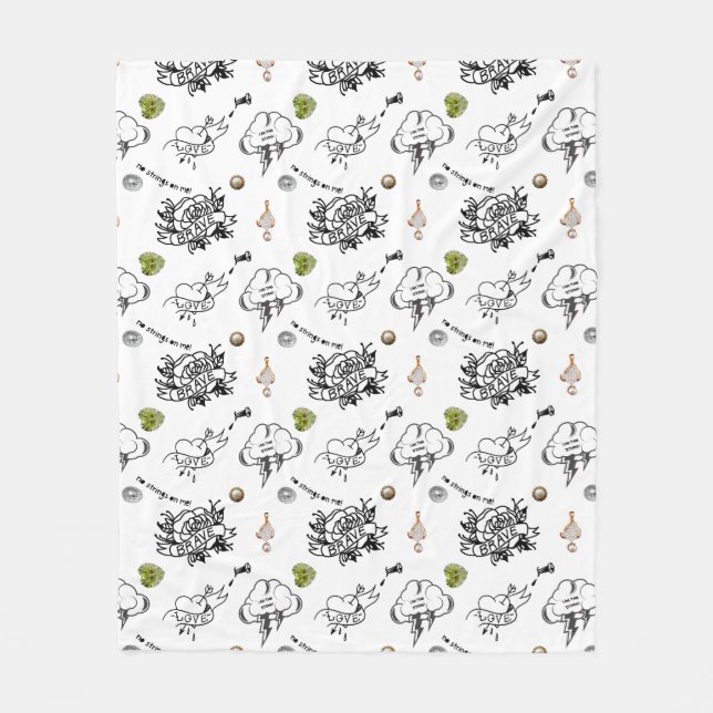 Cobertor De Velo Halloween Gótico Mau e Boo-jee (Frente)