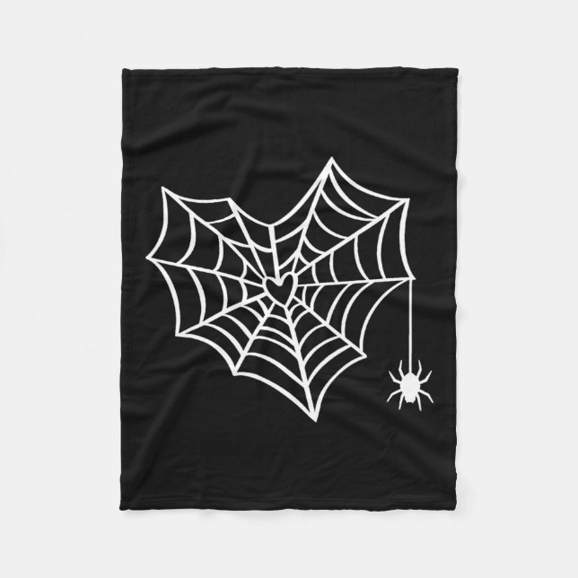 Cobertor De Velo Halloween Heart Spider Web Spookume (Frente)