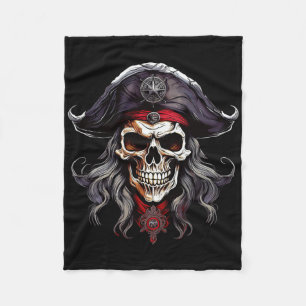 Cobertor De Velo Halloween Pirate Skull