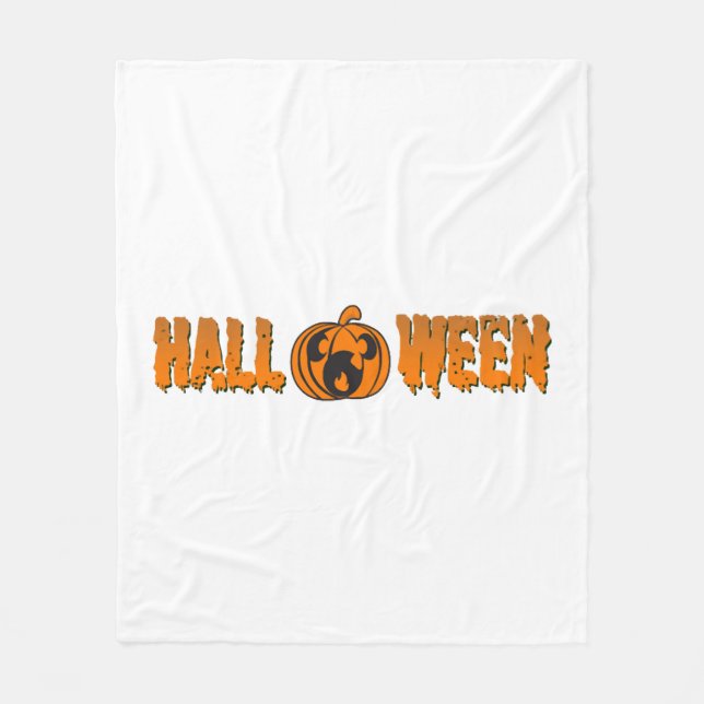 Cobertor De Velo Halloween Pumpkin (Frente)