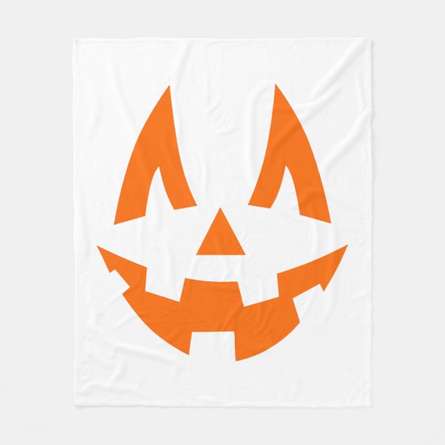 Cobertor De Velo Halloween Pumpkin Assustador Rosto (Frente)